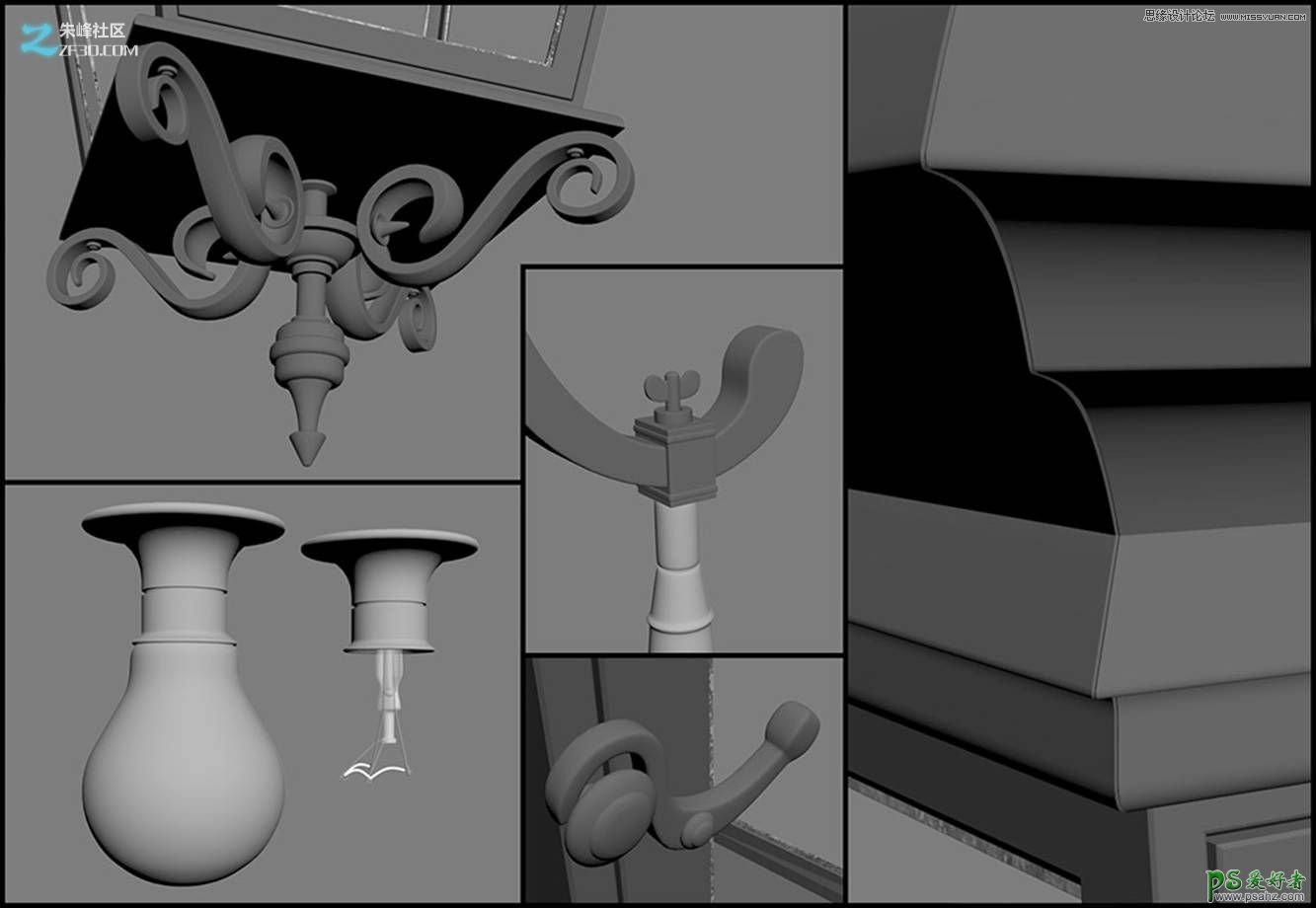 3dmaxģ̳̣ѧϰŷʽ·ģͣǽ·Чͼ